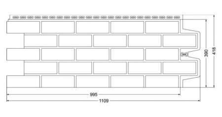 Терракотовый фасадная панель Grand Line состаренный кирпич стандарт
