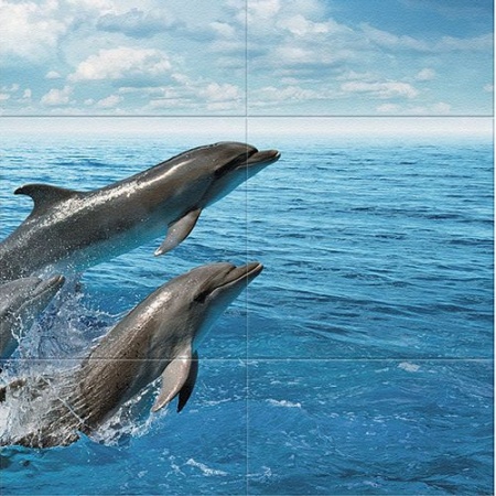 Дельфины 3D панели ПВХ Кронапласт UNIQUE