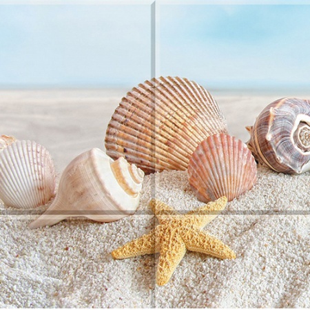 Песчаный пляж 3D панели ПВХ Кронапласт UNIQUE