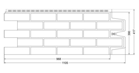 Терракотовая фасадная панель Grand Line клинкерный кирпич стандарт